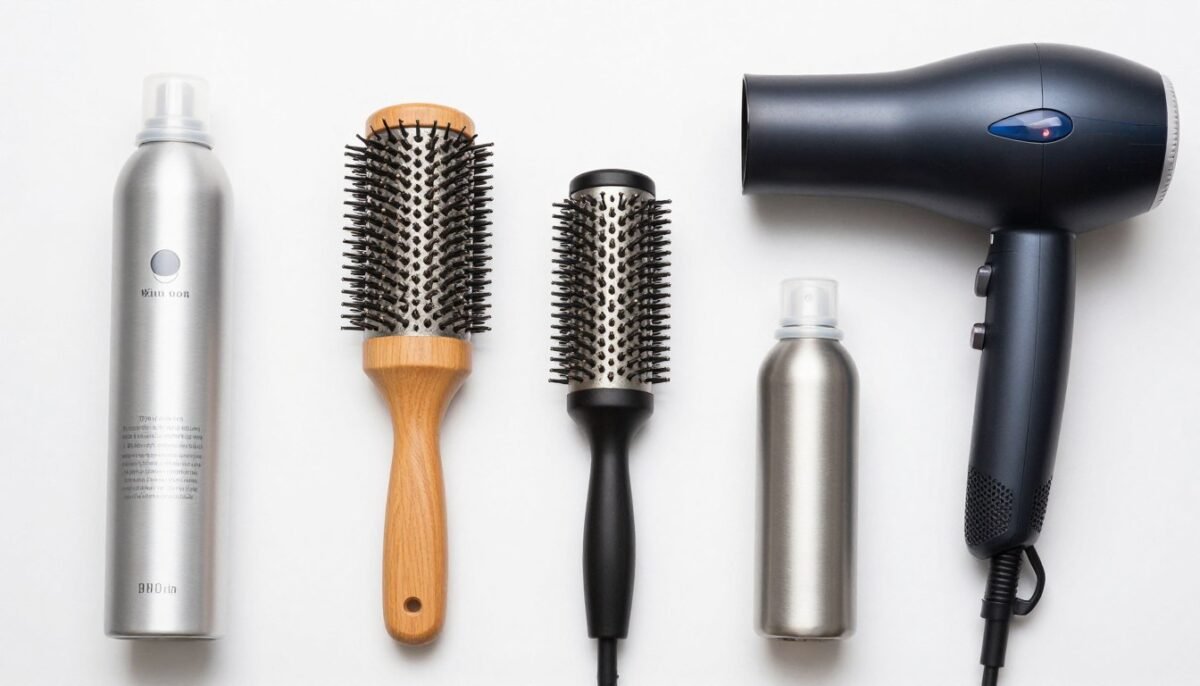 styling tools and products for bangs maintenance