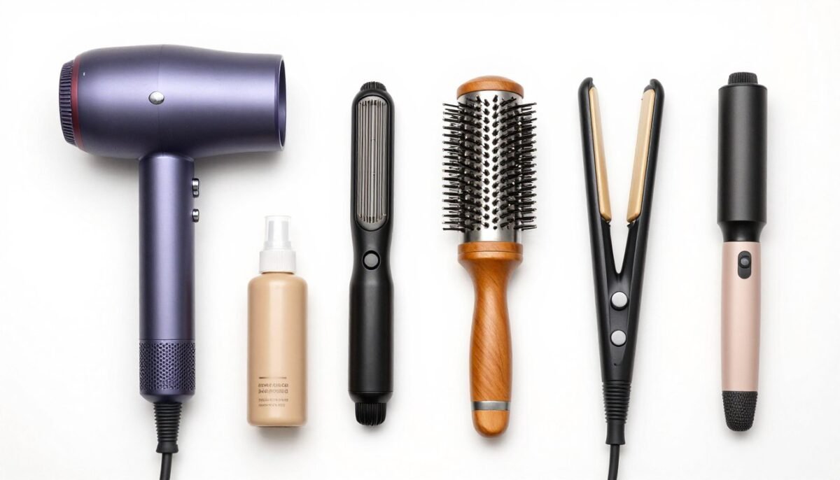 styling tools and products for medium-length hair