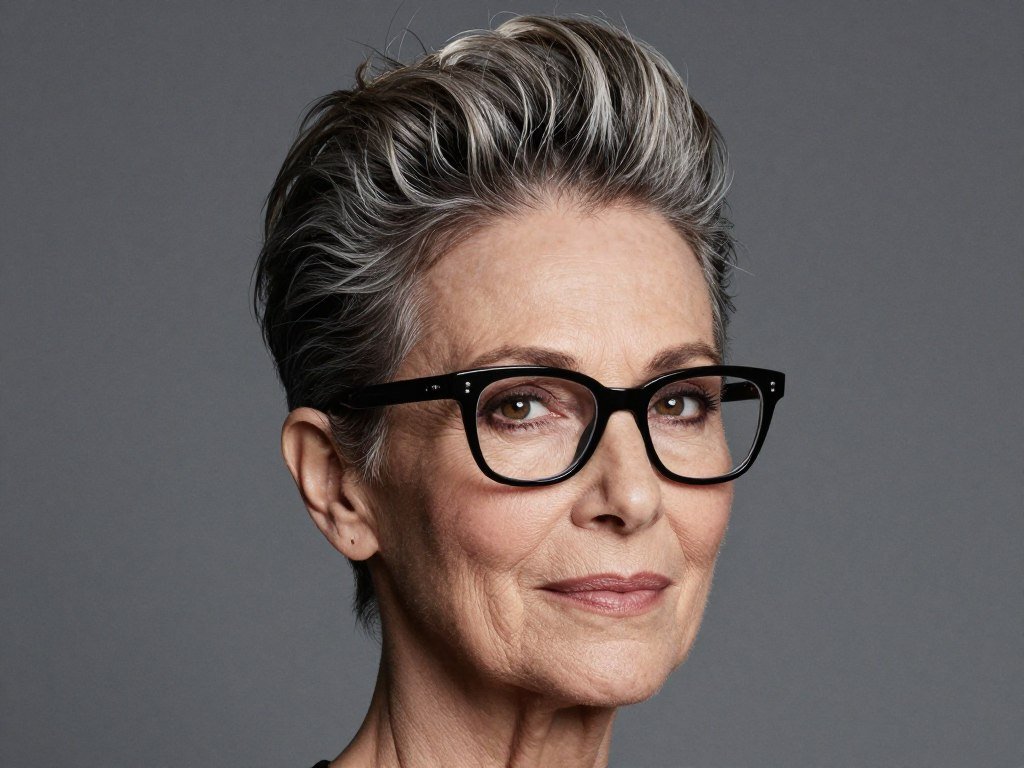 textured crop with pompadour front volume