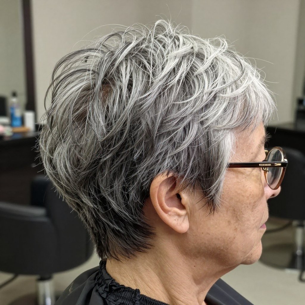 texturized pixie with root lift technique