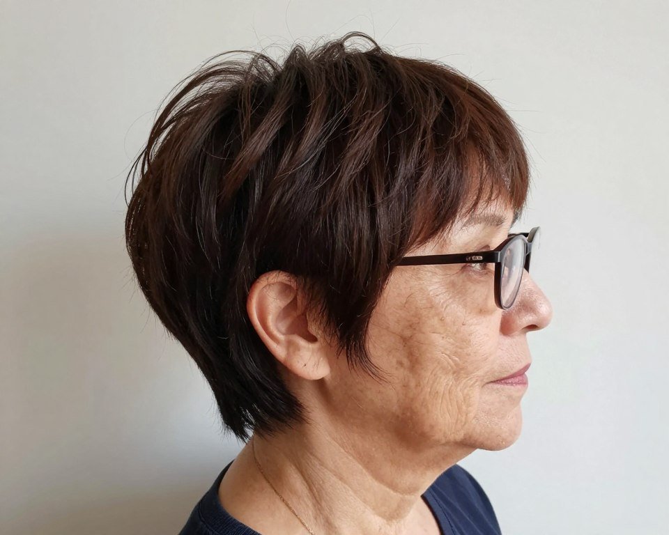 wash-and-go pixie cut requiring minimal styling