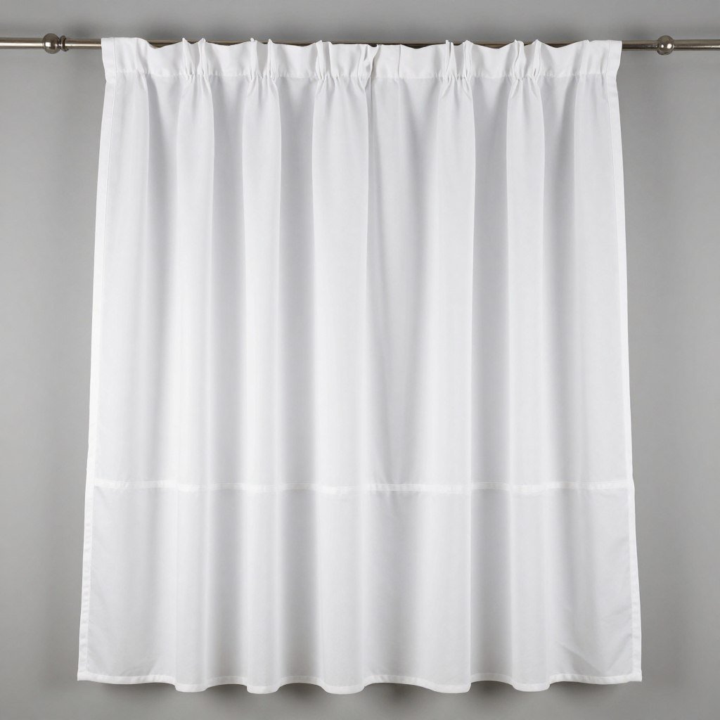 white cotton cafe curtain set product showcase for kitchen window