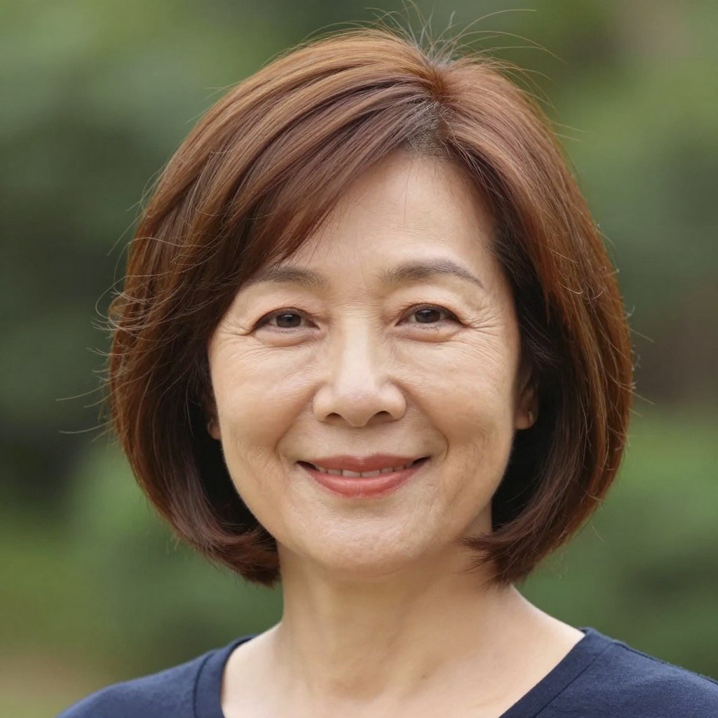 woman with rounded soft bob