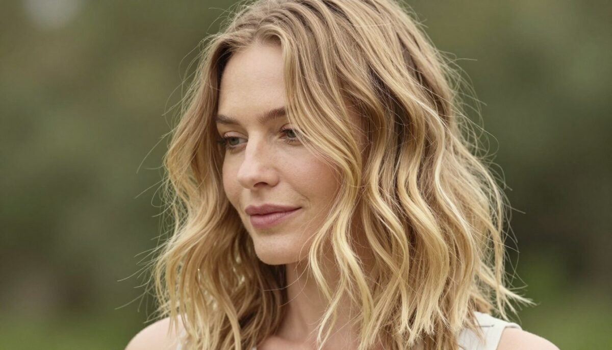 Air dried wavy style for thin fine shoulder length hair