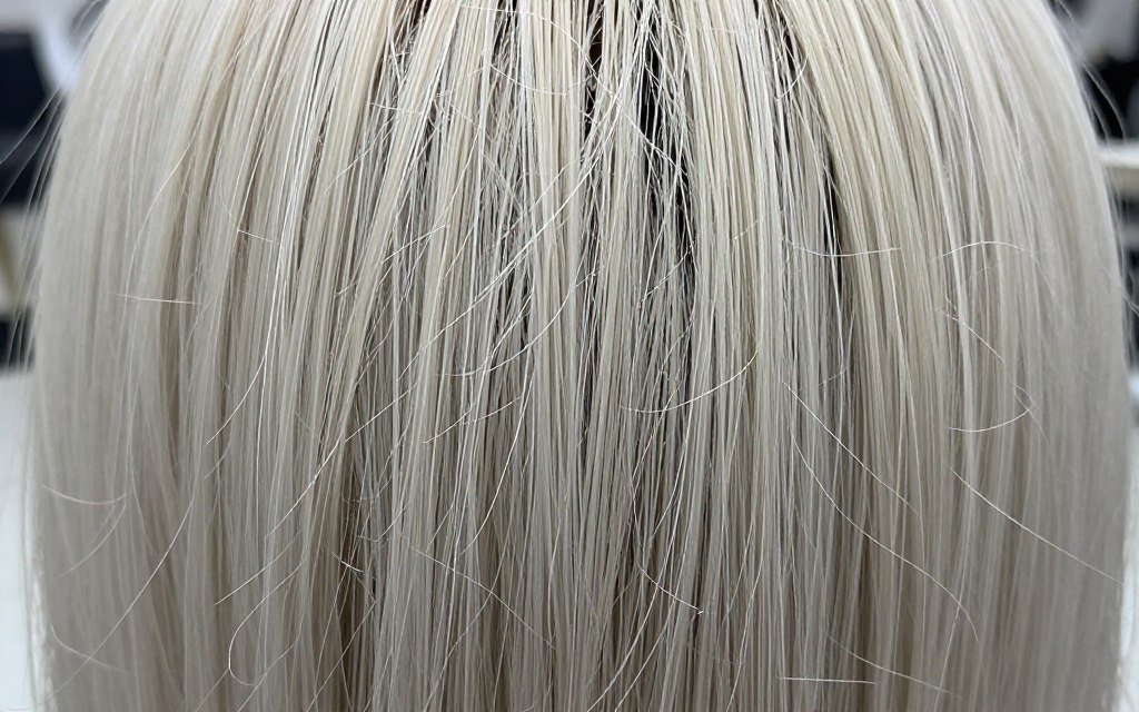 Close-up of wispy ends showing cutting technique