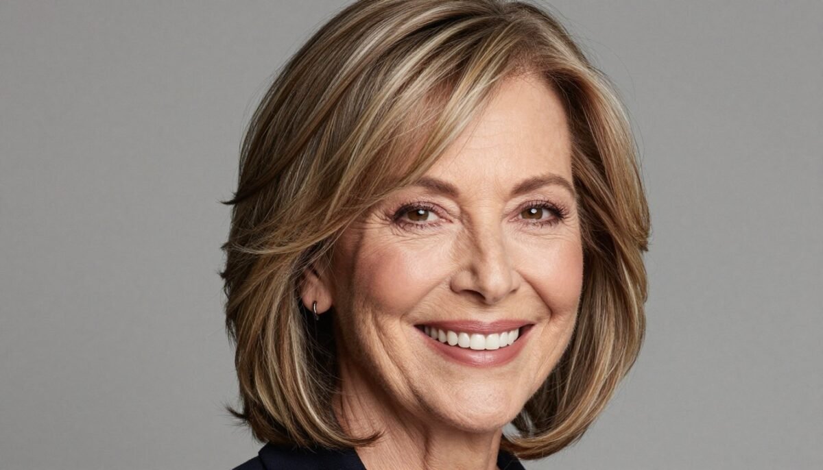Confident woman over 60 with beautiful layered hairstyle