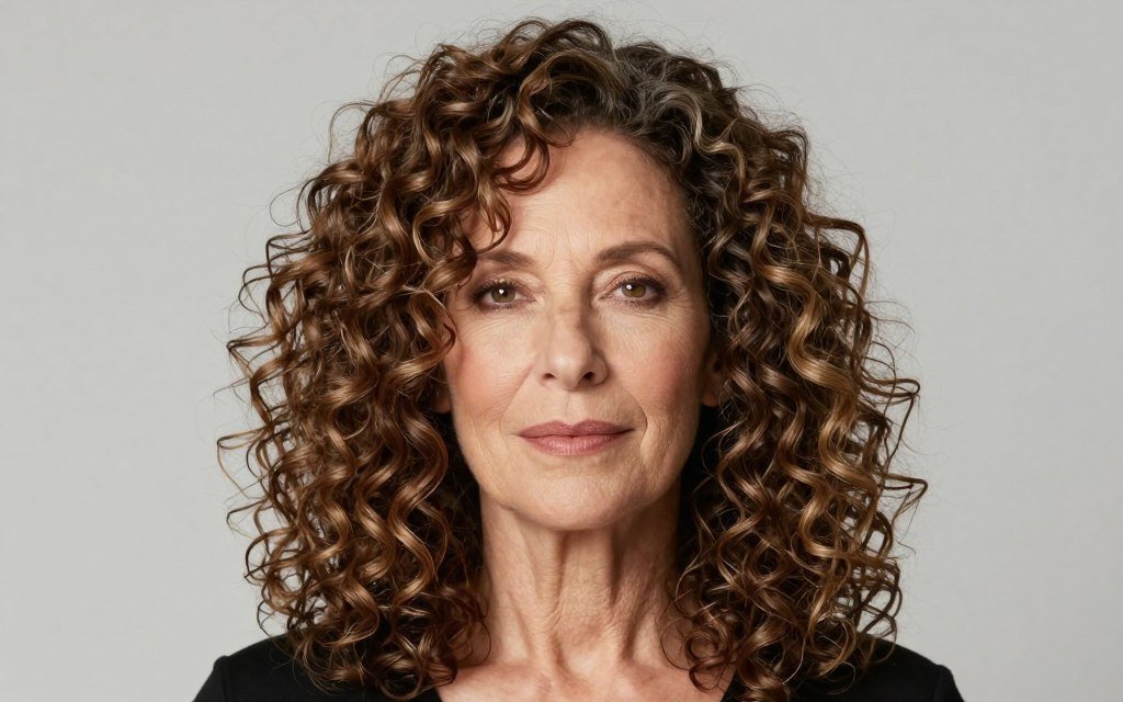 Curly hair with layers enhancing curl pattern