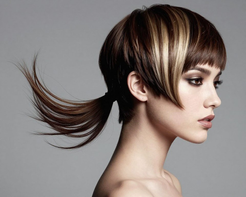 Flowing asymmetric pixie for thin fine hair