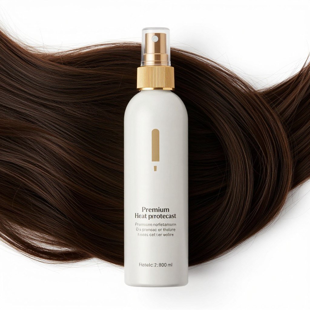 Heat protectant spray for styling layered bobs
