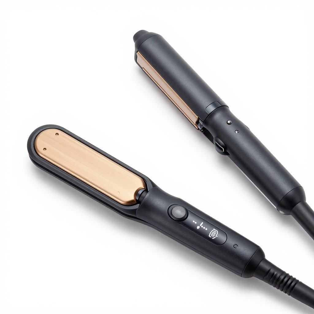 Heat styling tools with temperature control