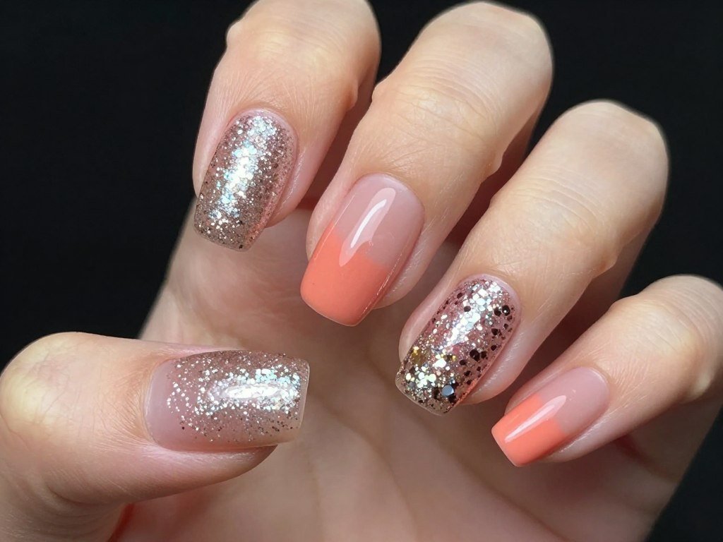 Mixed media coral nail art 2026