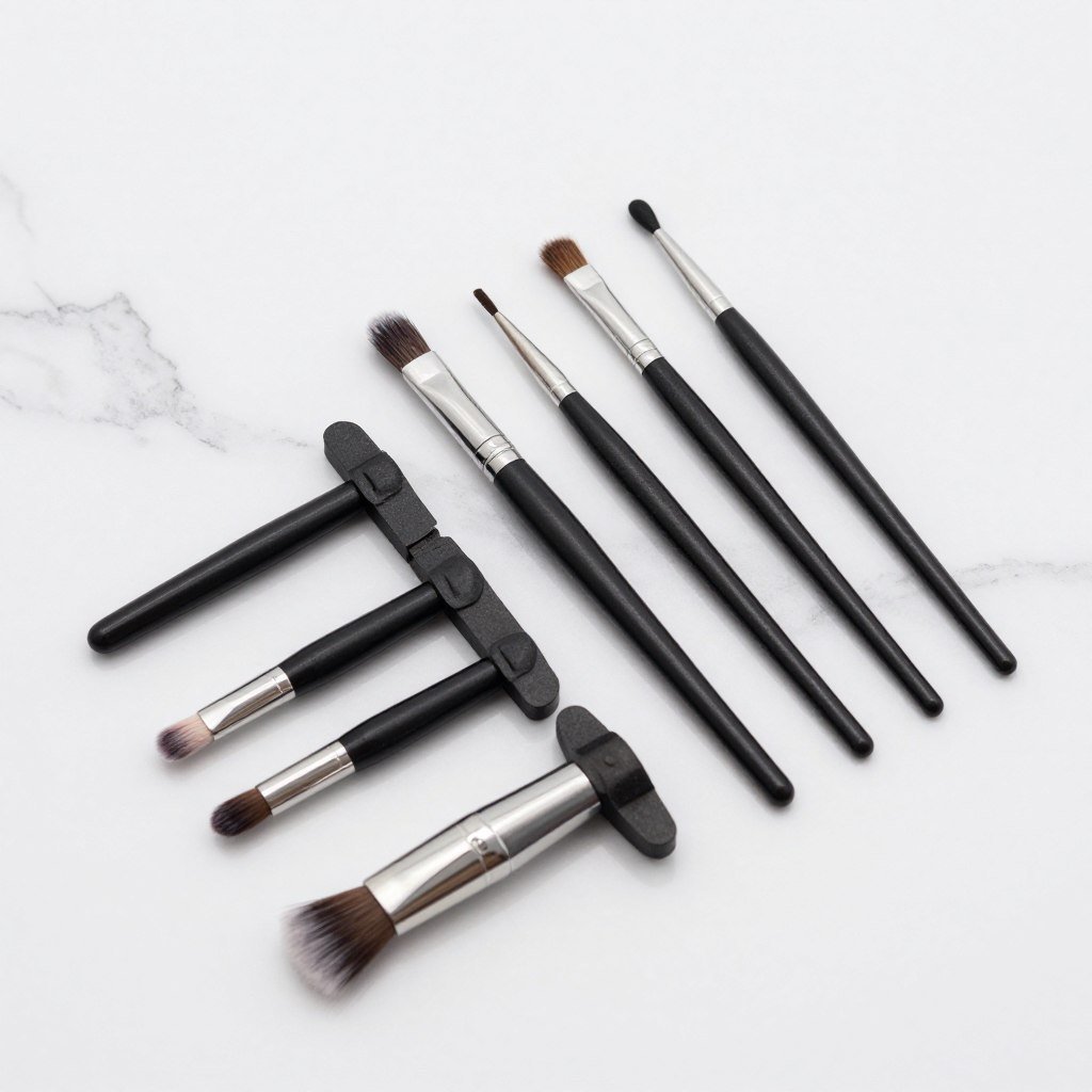 Nail art brush set for creating swirl designs