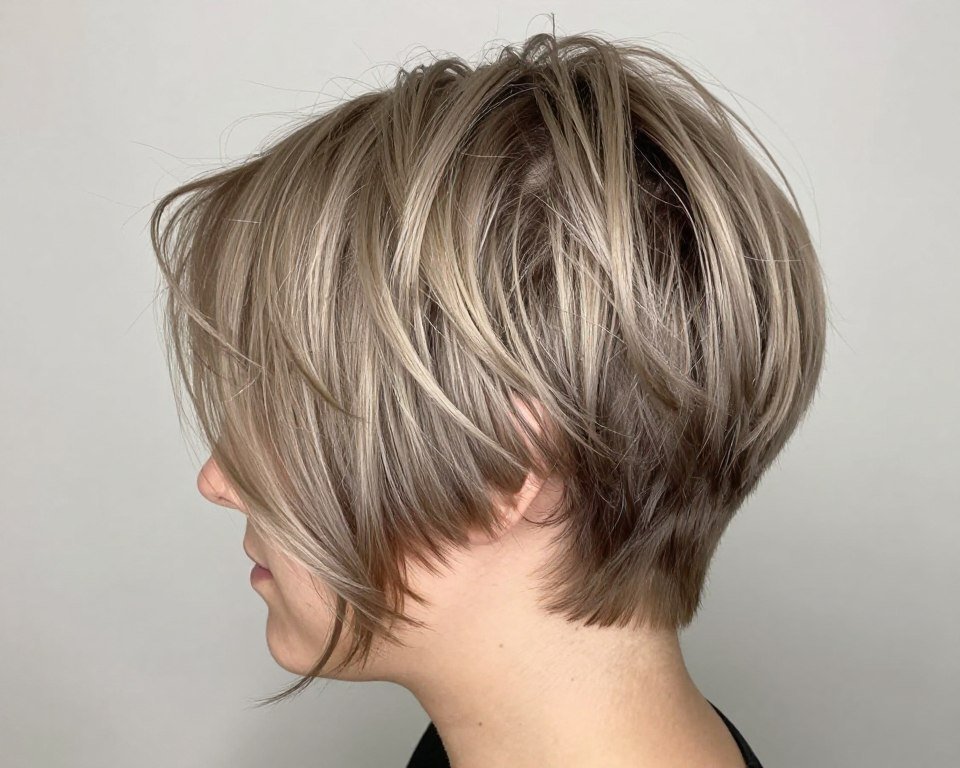 Razored pixie cut with movement for thin fine hair