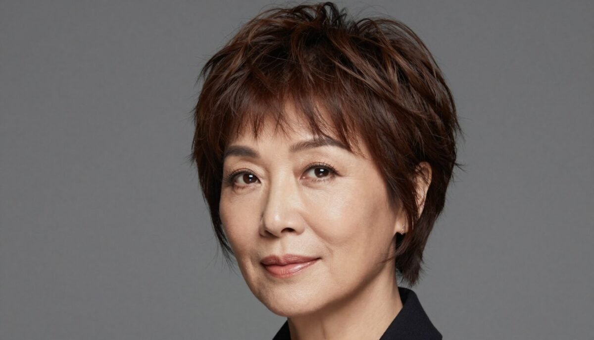 Short layered cut with crown height on woman over 60