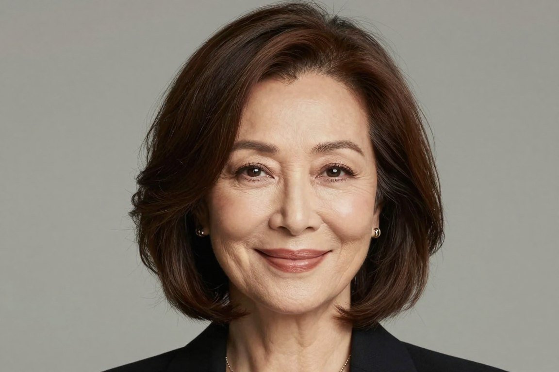 Soft wavy layered bob with gentle curves and romantic texture