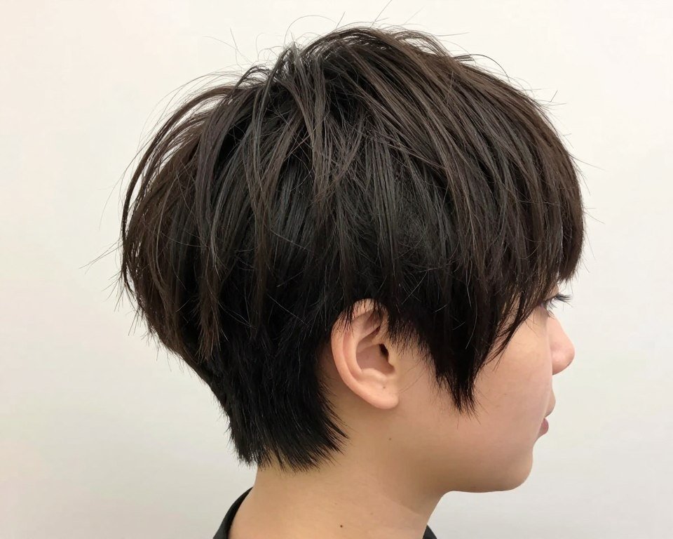 Textured crop pixie for thin fine hair