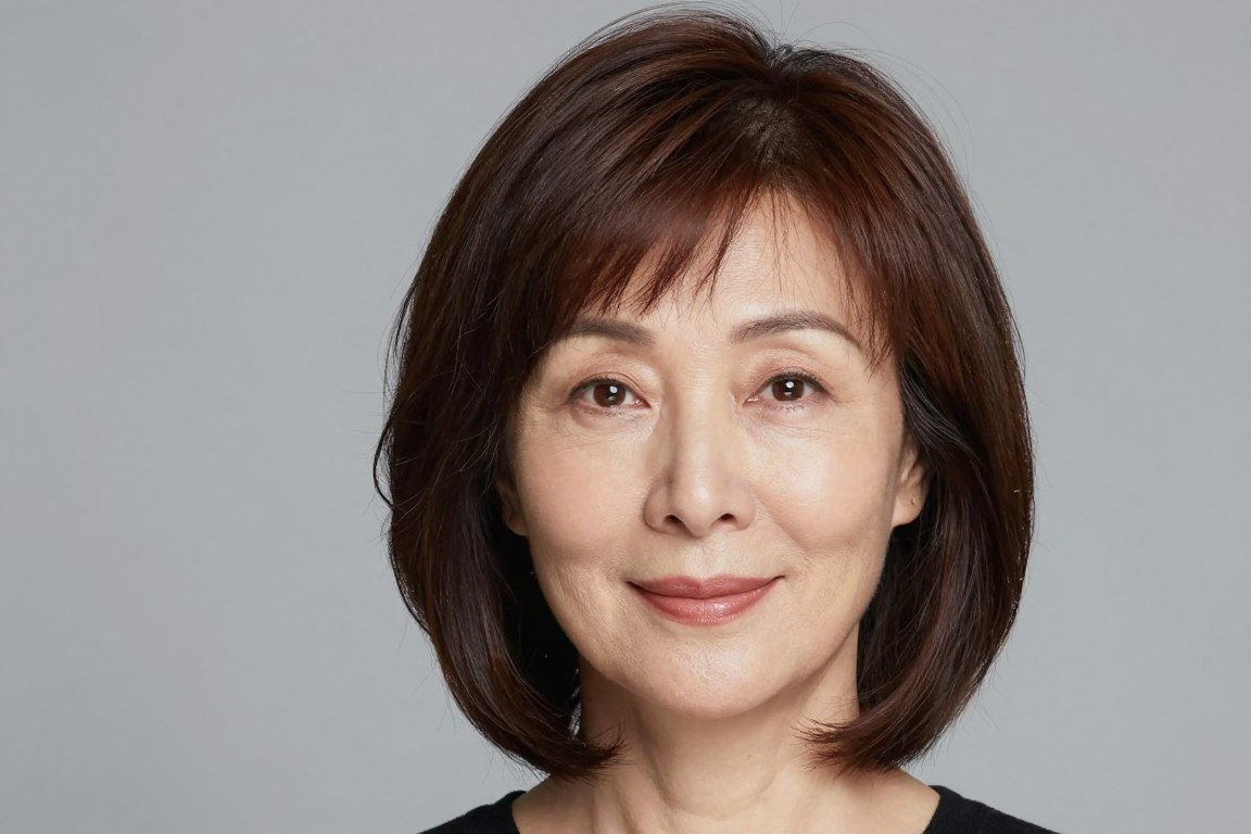Woman with heart-shaped face wearing chin-length layered bob