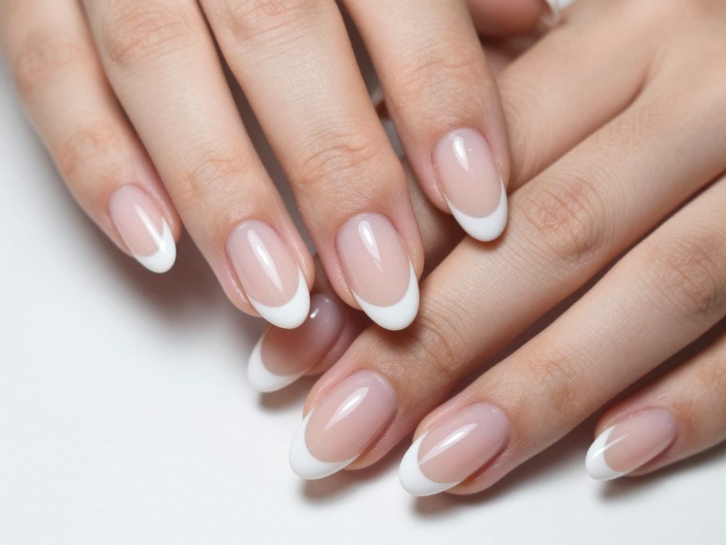 classic white french tip summer nail