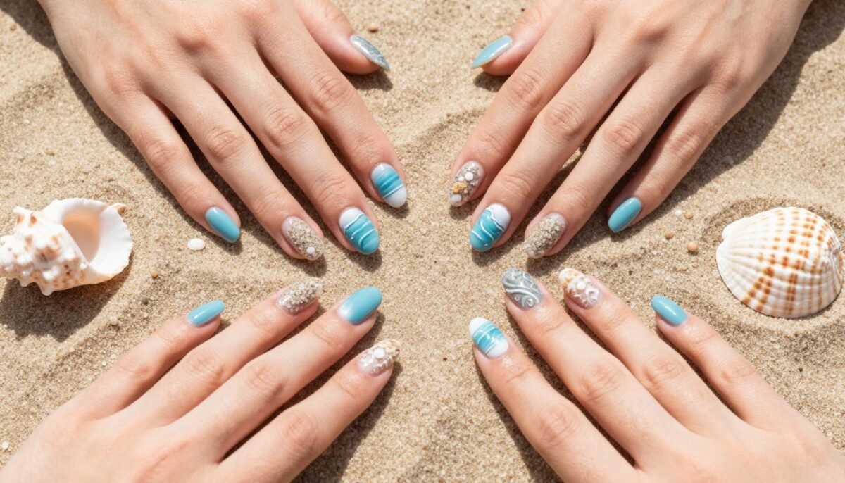 coastal beach summer nail designs coastal beach summer nail designs