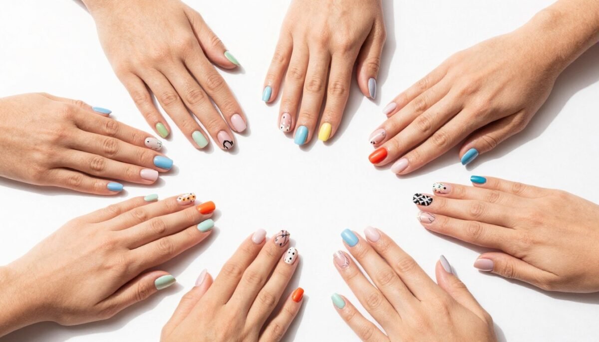 collection of simple short summer nail designs displayed together collection of simple short summer nail designs displayed together