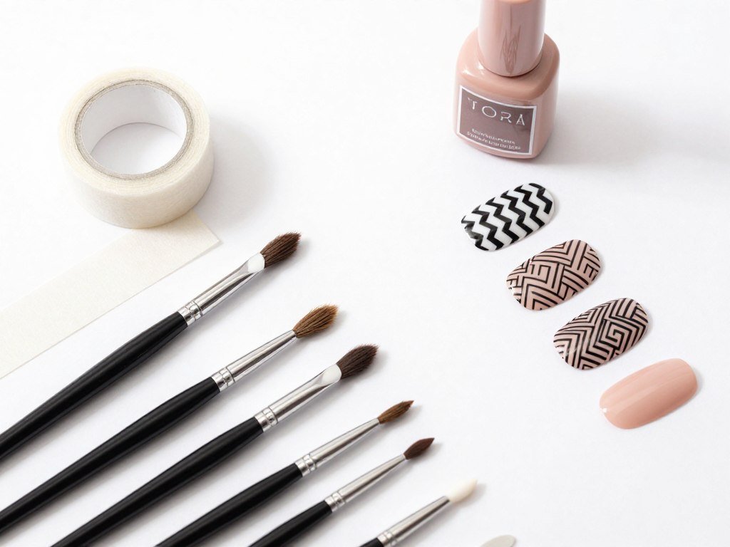 geometric nail art tools and supplies