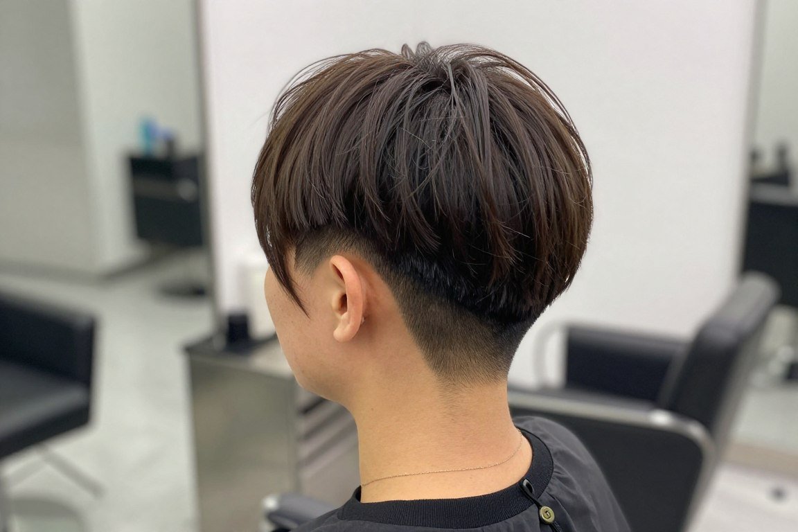 graduated bob with undercut at nape for volume