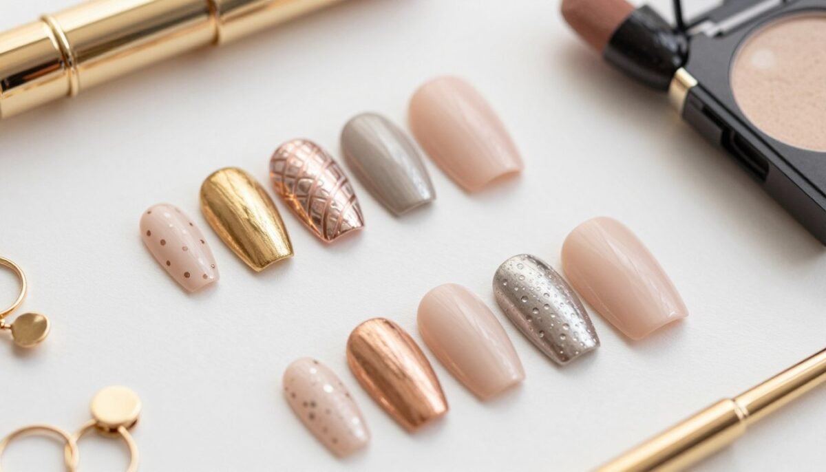 metallic accent summer nail designs metallic accent summer nail designs