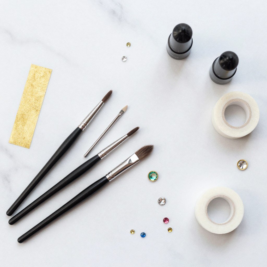 nail art tools and accessories for burgundy designs