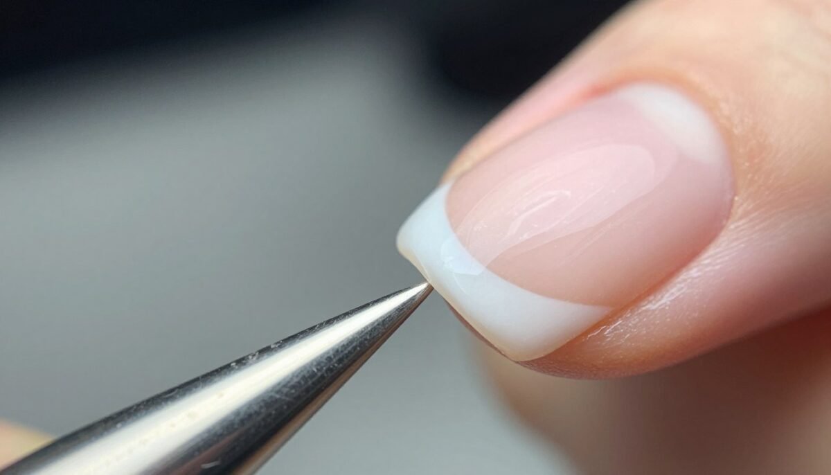 thin line french tip summer nail thin line french tip summer nail