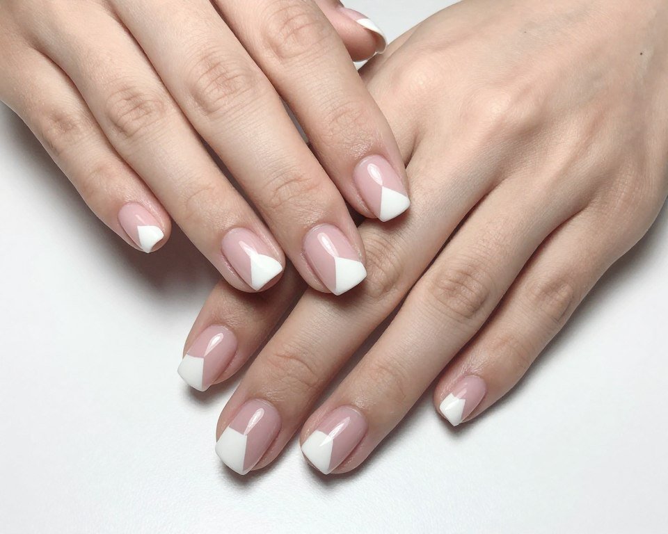 triangle tip geometric summer nail