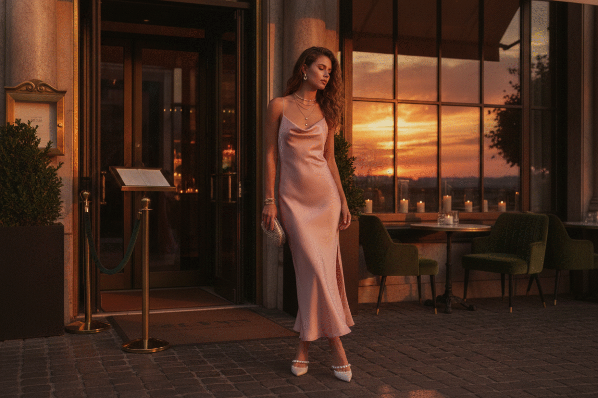 Summer evening Vegas slip dress outfit Summer evening Vegas slip dress outfit