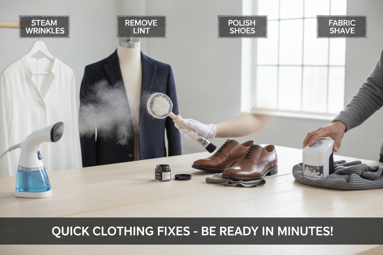 Quick clothing fixes and preparation techniques