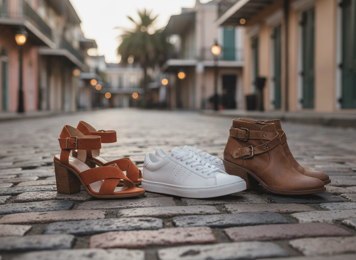 Comfortable shoes essential for New Orleans cobblestone streets