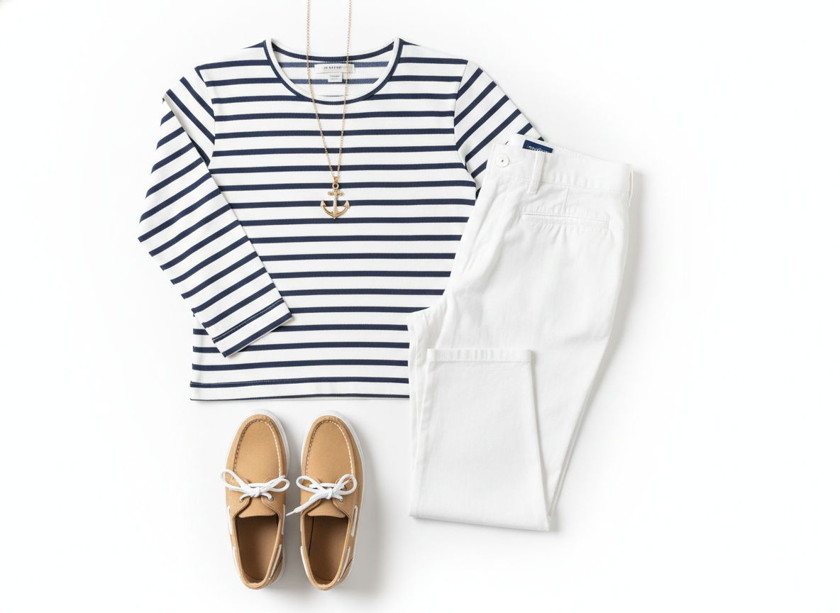 Nautical themed outfit for gender reveal party