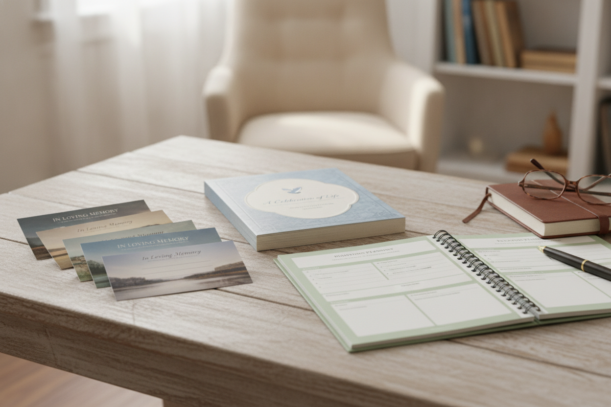 Funeral planning materials and support resources