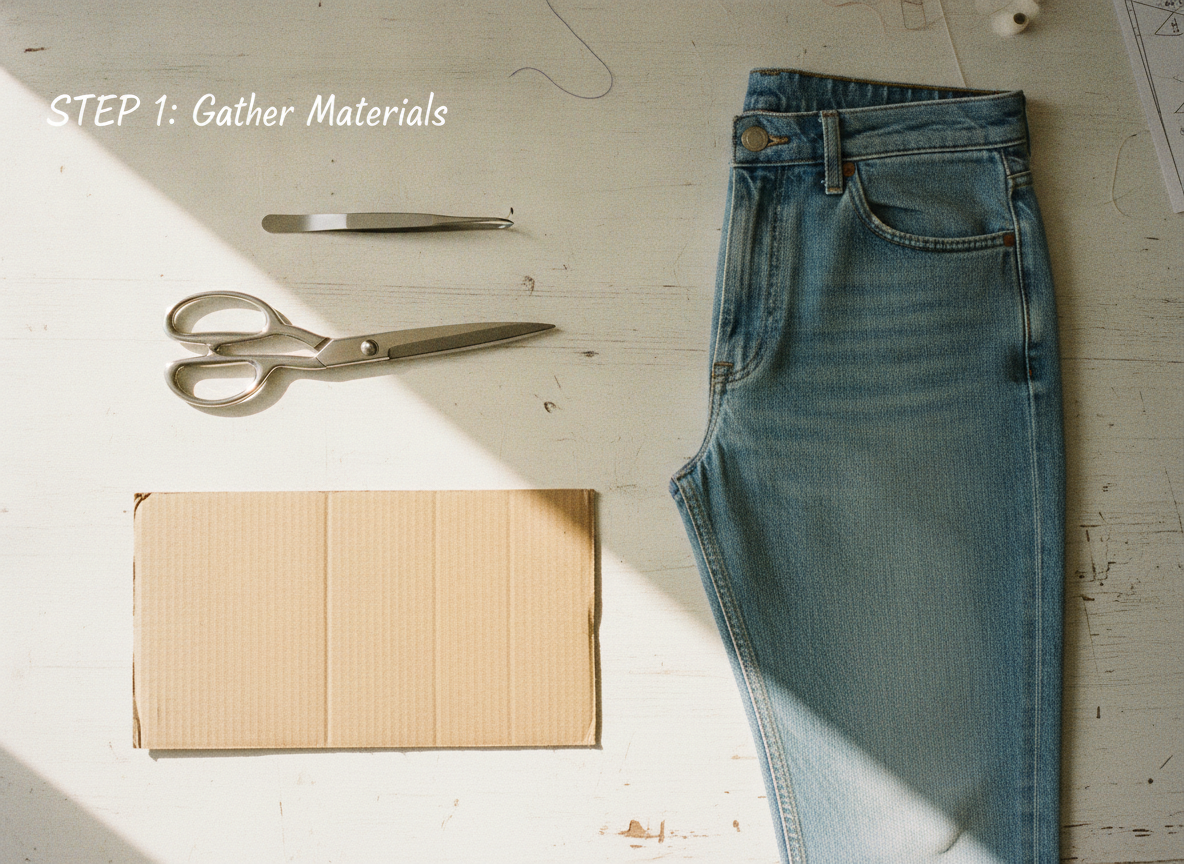 DIY distressed jeans tutorial 90s style rips