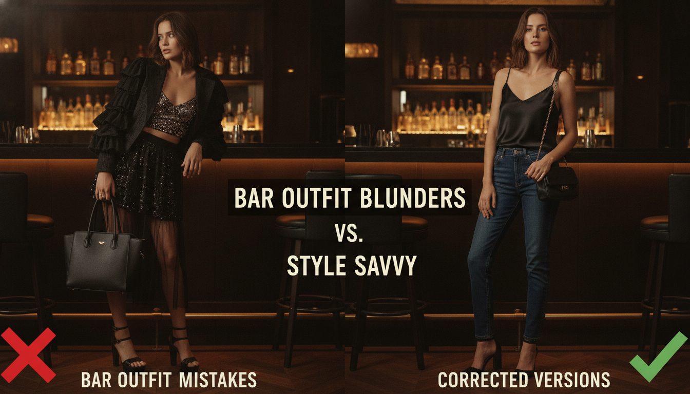 fashion mistakes to avoid for bar outfits