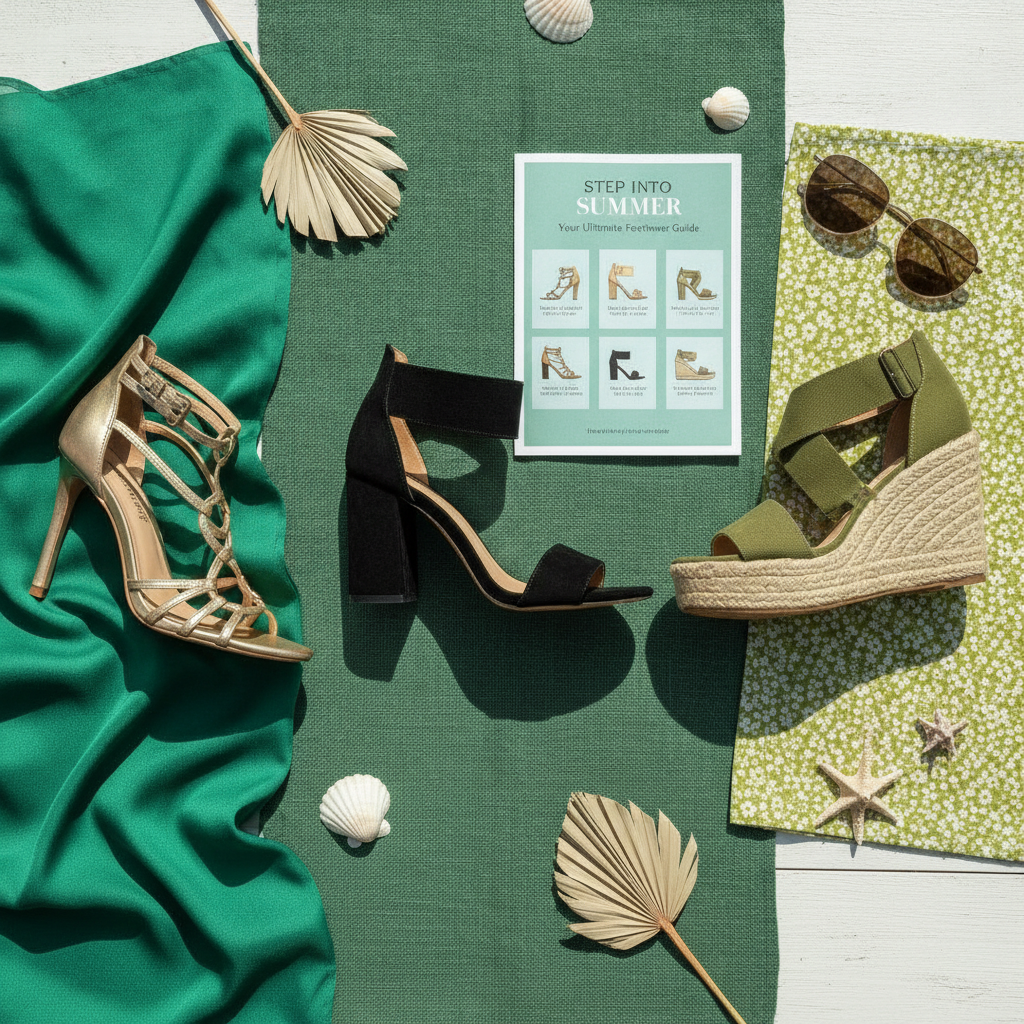 sandals with green skirt options