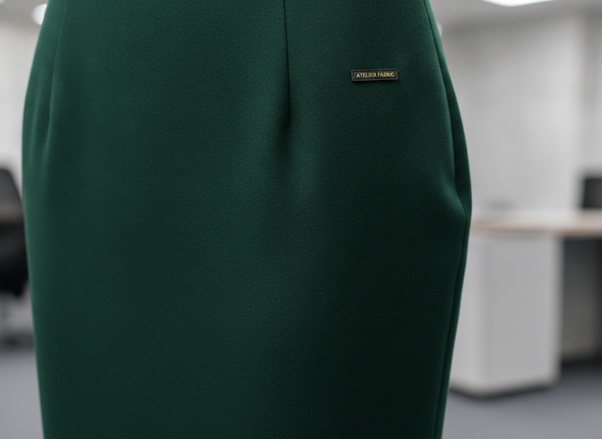 wool green skirt professional