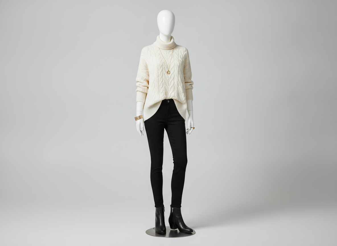 Black skinny jeans with oversized sweater comedy club outfit