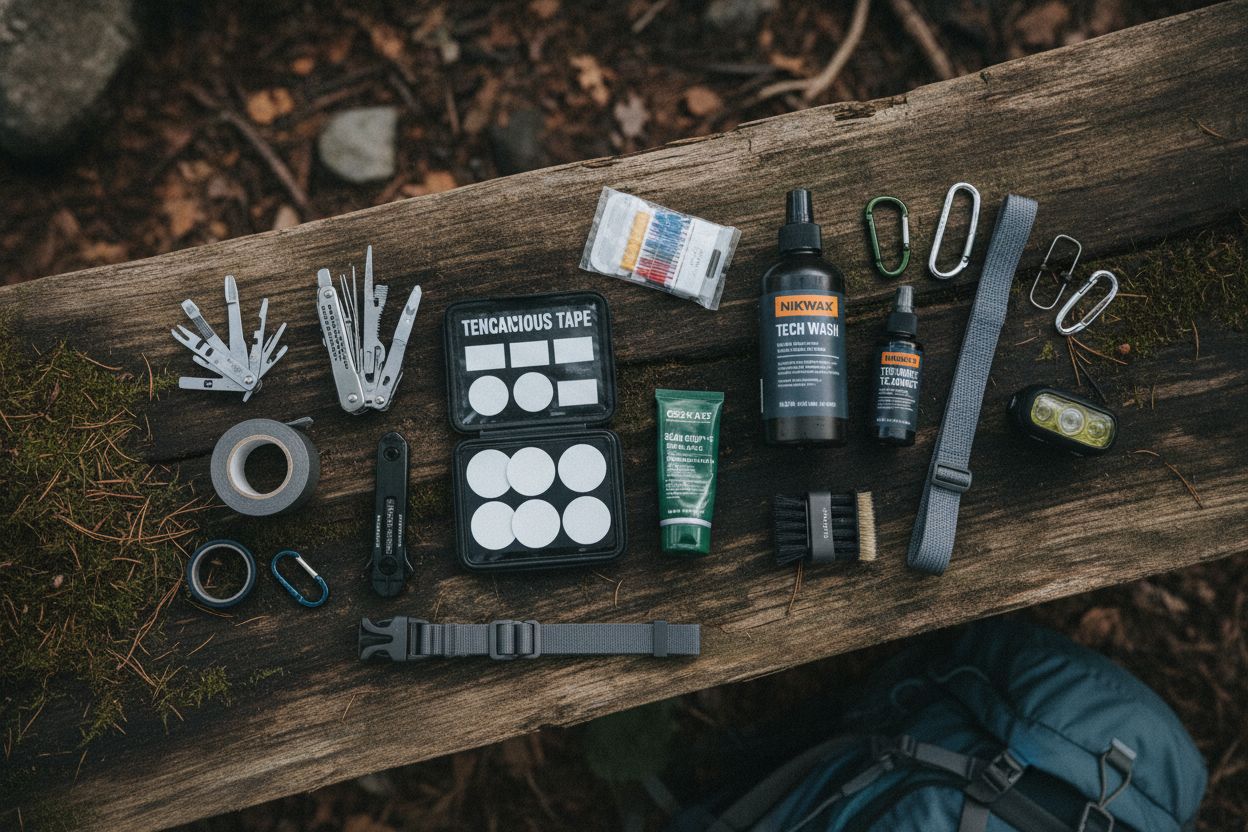 hiking gear repair and maintenance supplies