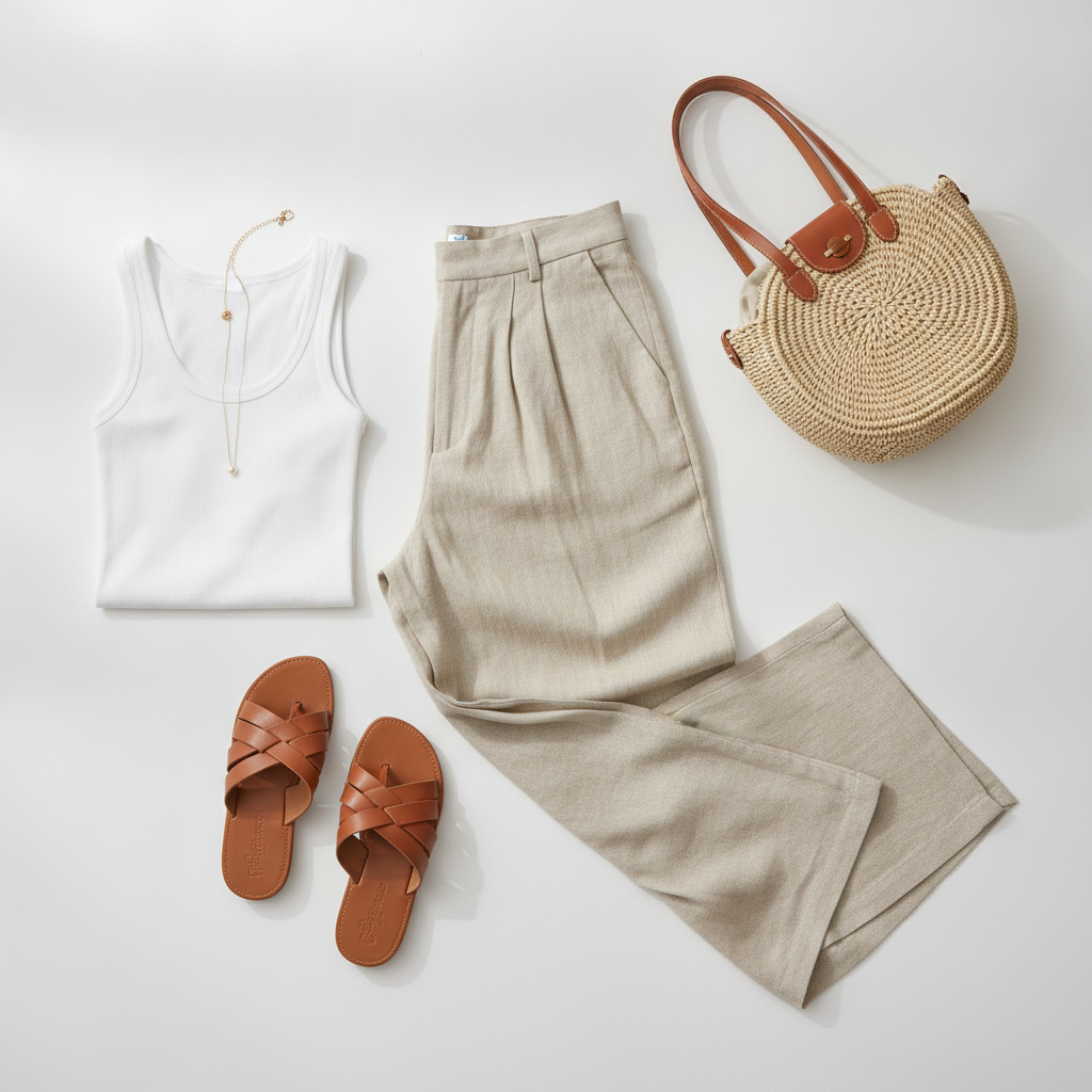 Linen pants outfit for New Orleans Garden District tours
