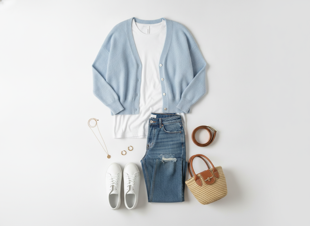 Budget-friendly gender reveal party outfit with affordable pieces