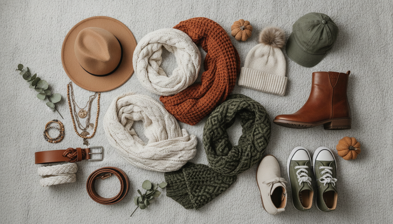 Family photo outfit accessories displayed together