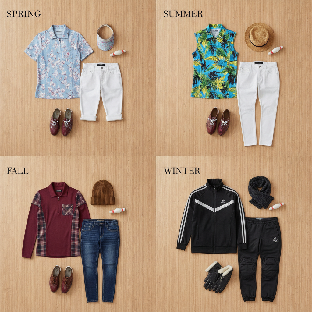 seasonal bowling outfit ideas collection featuring various styles