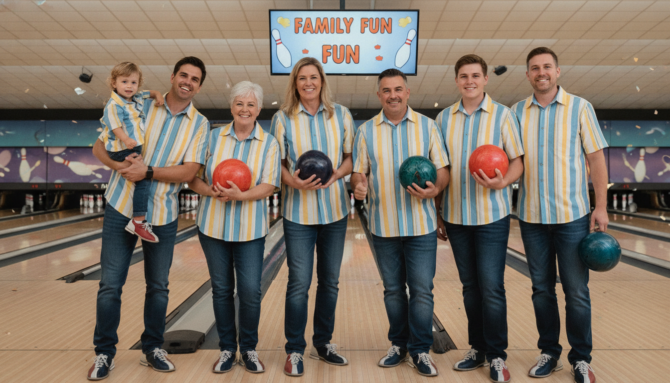 family-friendly bowling outfit ideas showing comfortable casual wear