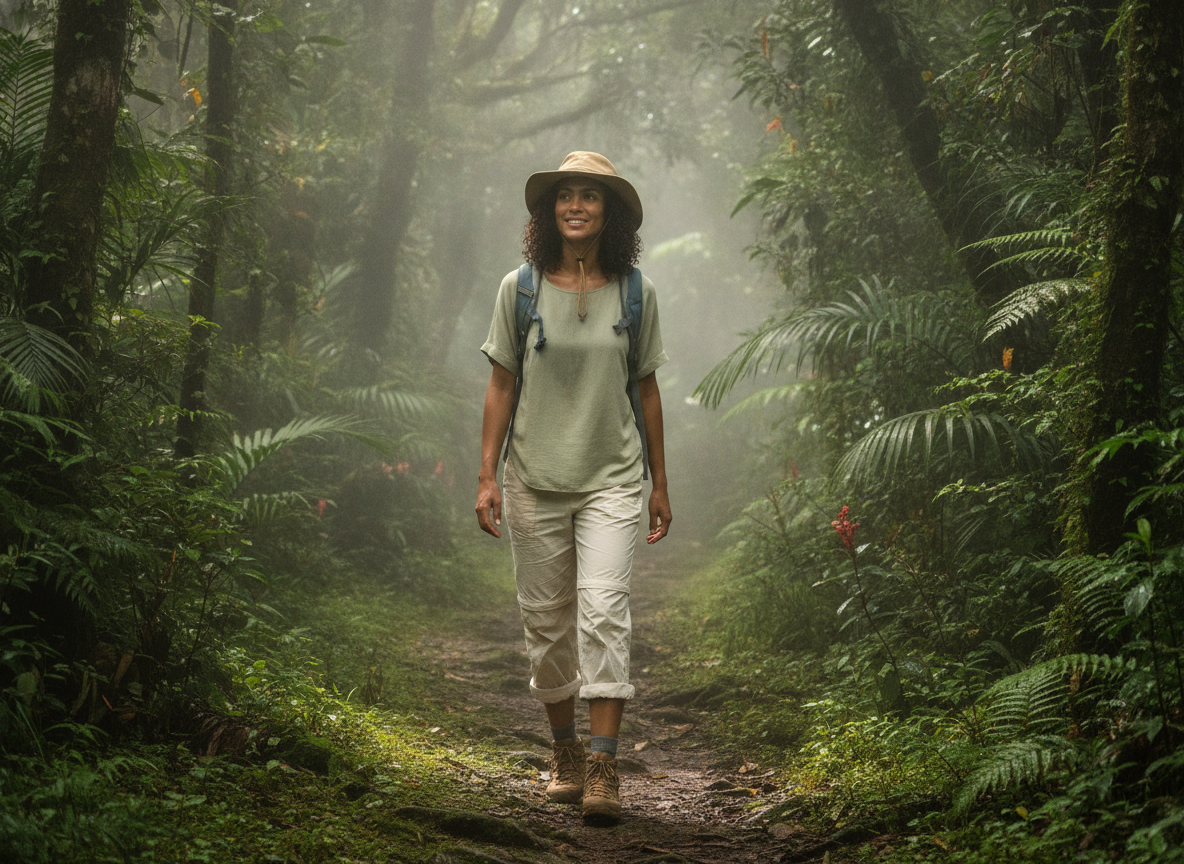breathable hiking outfit for humid weather