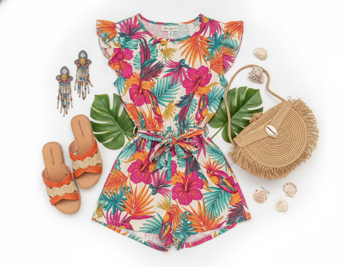 Versatile romper for New Orleans summer activities