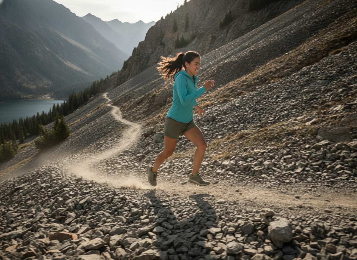 trail running style hiking outfit