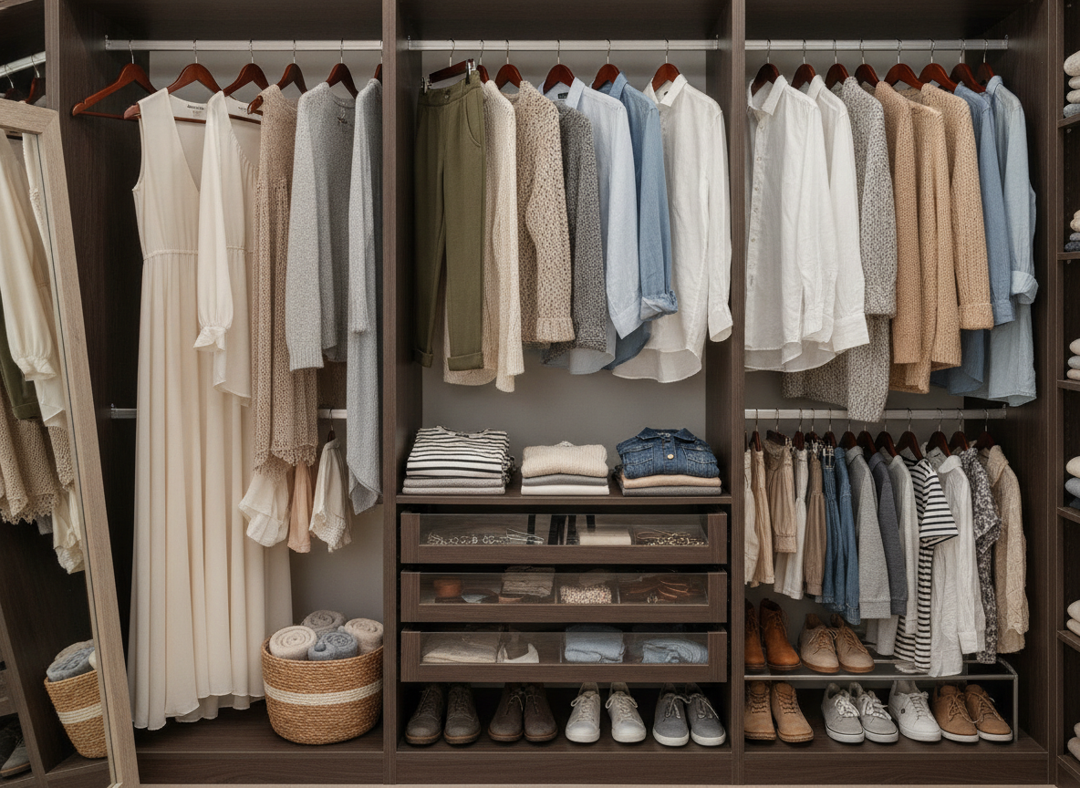 Curated collection of reusable family photo wardrobe pieces